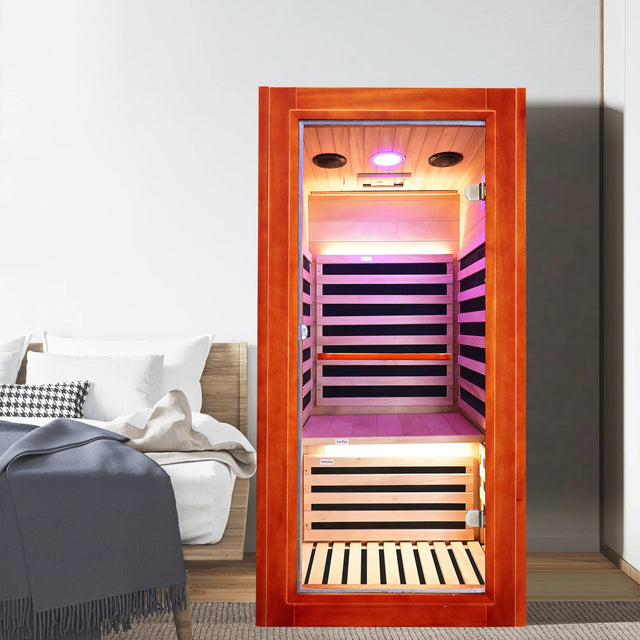 Wooden Infrared Sauna Room With Bluetooth Speakers - Omega Lifestyles