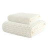 70X140Cm Large Towel Modern Waffle Bath Towel Set Quick Drying Knit Fabric Plaid Pattern Soft Absorbent Cotton Solid Color
