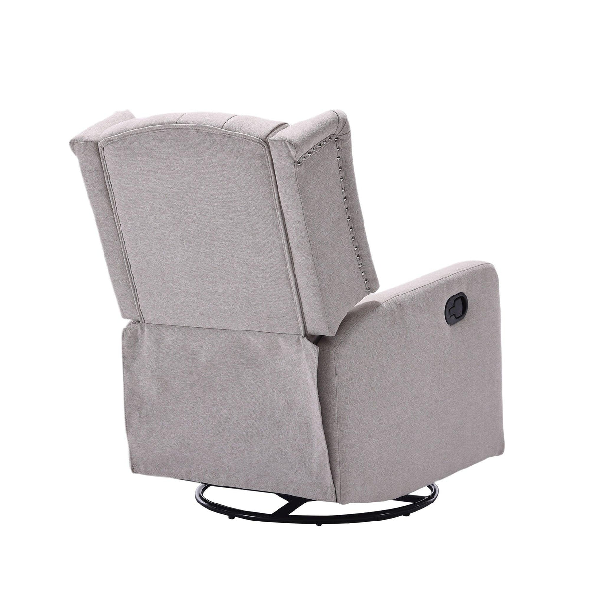 Multi-Functional Linen Recliner Chair With Rocking Swivel - Omega Lifestyles