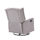 Multi-Functional Linen Recliner Chair With Rocking Swivel - Omega Lifestyles