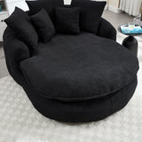 Oversized Chenille Memory Foam Bean Bag Sofa With Pillows - Omega Lifestyles