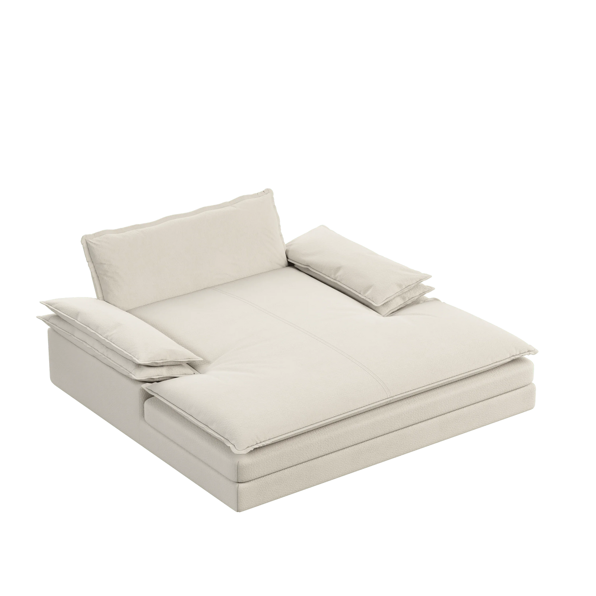 Modern Oversized Chenille Lounge Chair With Wide Armrests - Omega Lifestyles