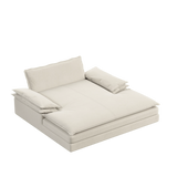 Modern Oversized Chenille Lounge Chair With Wide Armrests - Omega Lifestyles