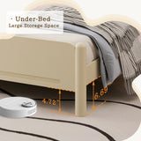 Queen Solid Wood Platform Bed Frame With Headboard - Omega Lifestyles