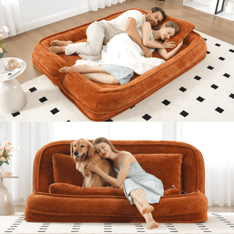 Convertible Adjustable Position Chenille Lazy Loveseat Sofa - Sleep Galleria