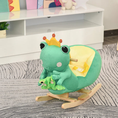 Plush Kids Ride-On Frog Rocking Chair With Music - Omega Lifestyles