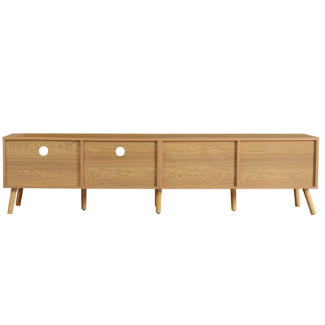 Boho Farmhouse Solid Wood TV Stand Cabinet - Sleep Galleria