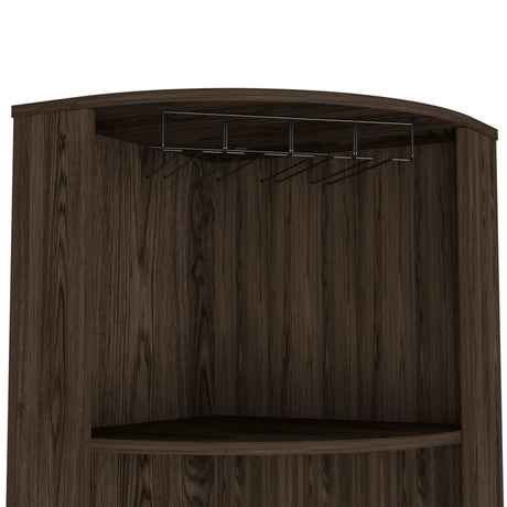 Modern Brown Particle Board Seattle Bar Cabinet Storage Furniture - Omega Lifestyles