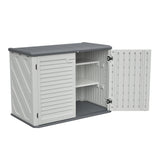 Weather-Resistant Lockable HDPE Plastic Outdoor Storage Shed