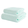 70X140Cm Large Towel Modern Waffle Bath Towel Set Quick Drying Knit Fabric Plaid Pattern Soft Absorbent Cotton Solid Color