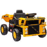 12V Kids Electric Ride-On Dump Truck With Suspension - Omega Lifestyles