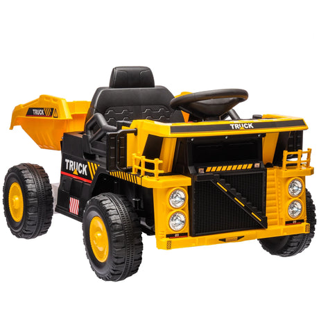 12V Kids Electric Ride-On Dump Truck With Suspension - Omega Lifestyles