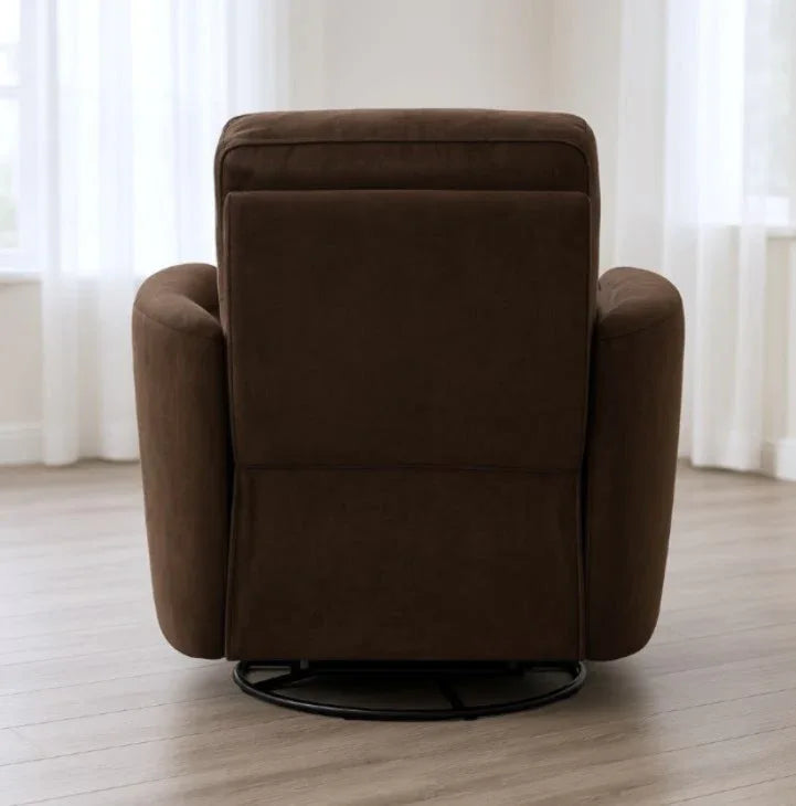 Manual Swivel Recliner With Bolster Pillows Polyester - Omega Lifestyles