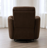 Manual Swivel Recliner With Bolster Pillows Polyester - Omega Lifestyles