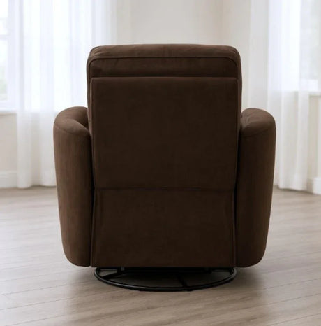 Manual Swivel Recliner With Bolster Pillows Polyester - Omega Lifestyles