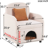 Pet Friendly Sherpa Upholstered Fluffy Fabric Accent Chair - Omega Lifestyles