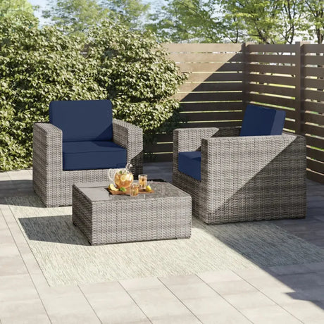 Outdoor Rattan Wicker 2-Person Seating Set With Cushions - Omega Lifestyles