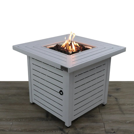 Modern Steel Outdoor 40000 BTU Fire Pit Table - Omega Lifestyles