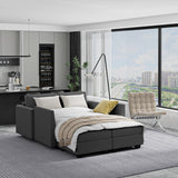 Modular 6-Seater Memory Foam Sectional Sofa With Storage - Omega Lifestyles