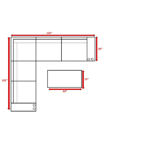All-Weather Gray Wicker 8-Piece Outdoor Sectional Furniture Set - Omega Lifestyles