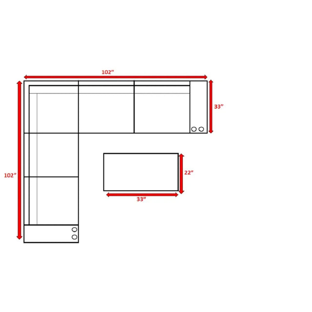 All-Weather Gray Wicker 8-Piece Outdoor Sectional Furniture Set - Omega Lifestyles