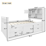 Twin Captain Platform Bed Frame With Storage Drawers - Omega Lifestyles