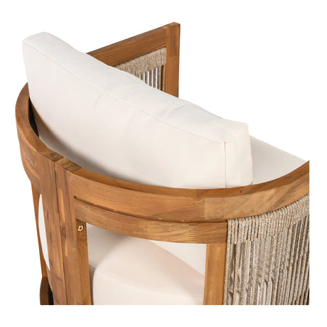 Premium Acacia Wood Outdoor Tub Club Chair With Cushions - Omega Lifestyles