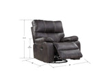 Gray Fabric Swivel Gliding Recliner Chair - Omega Lifestyles