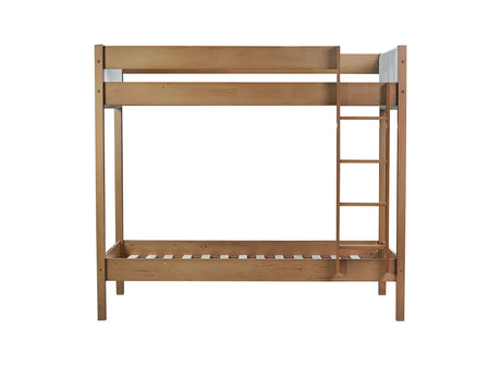 Twin Over Twin Rubber Wood Teddy Fleece Upholstered Bunk Bed - Omega Lifestyles