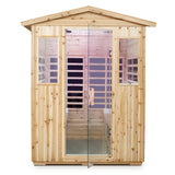 Four Person Old Fir Far-Infrared Outdoor Sauna Room - Omega Lifestyles