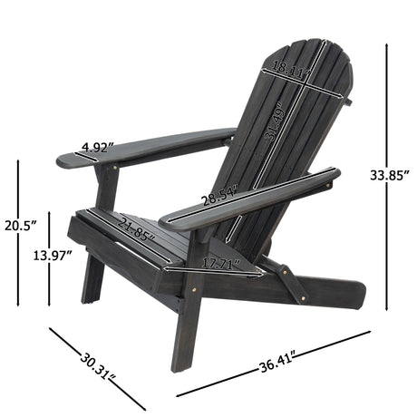 Acacia Wood Foldable Rustic Outdoor Adirondack Chair - Omega Lifestyles