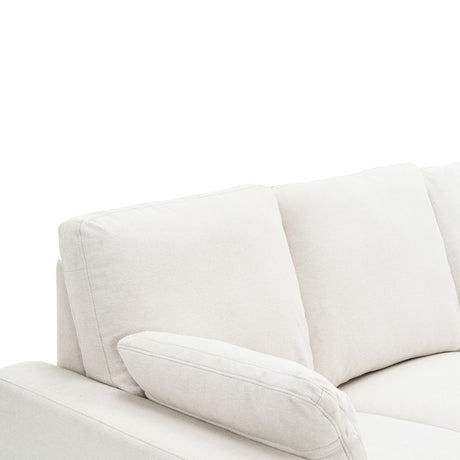 Beige Linen Fabric Power Recliner Sectional Sofa With USB Ports - Omega Lifestyles