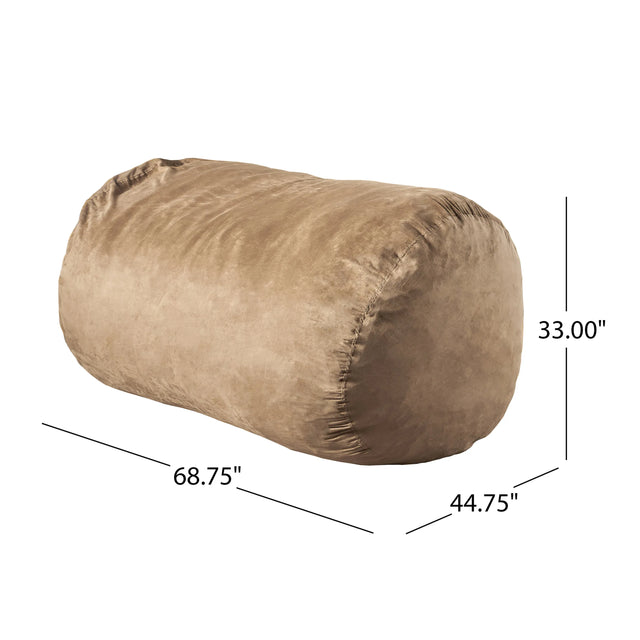 Microfiber Tuscany Foam Filled Cylindrical Bean Bag Chair - Omega Lifestyles