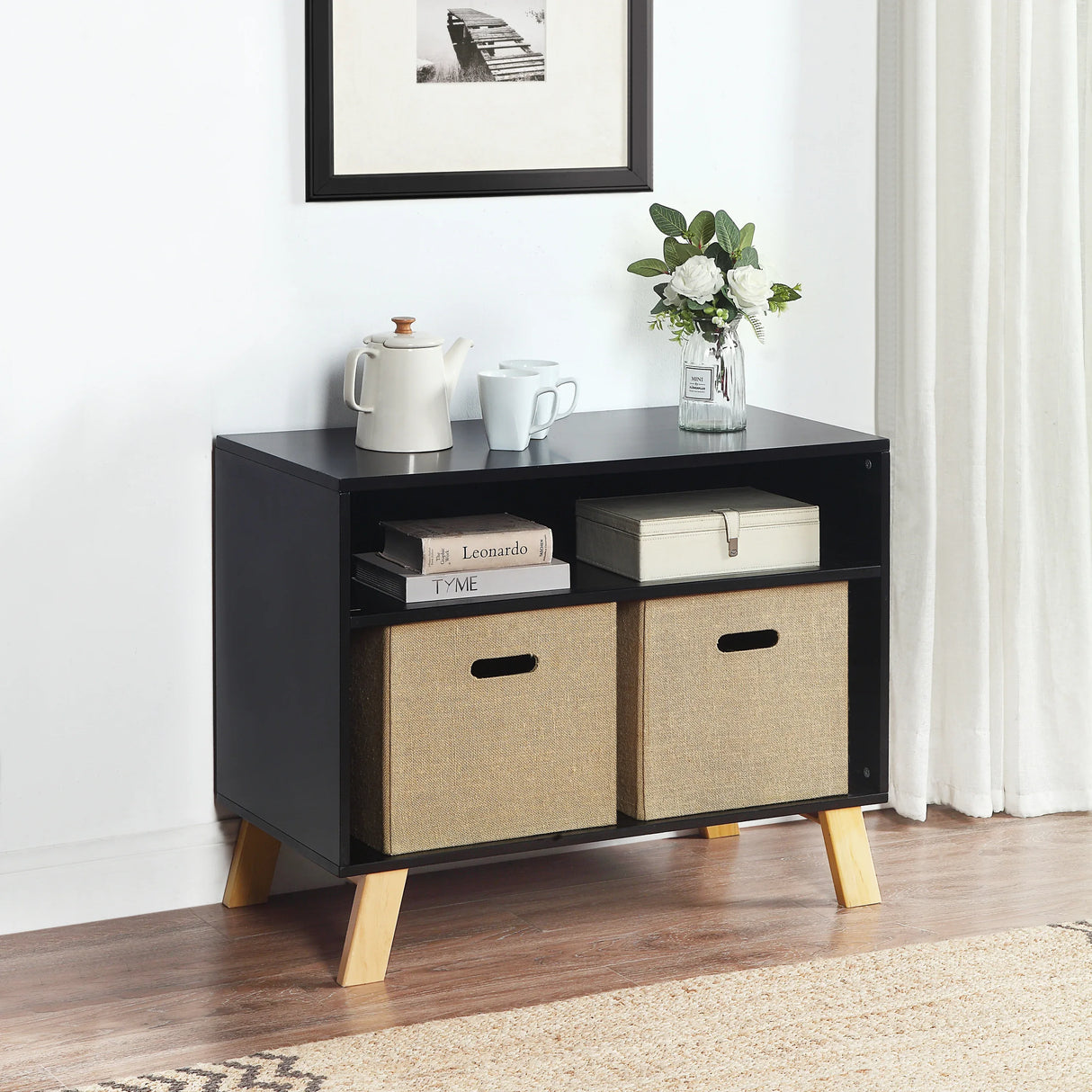 Solid Wood Multi Purpose Black Changing Table - Omega Lifestyles