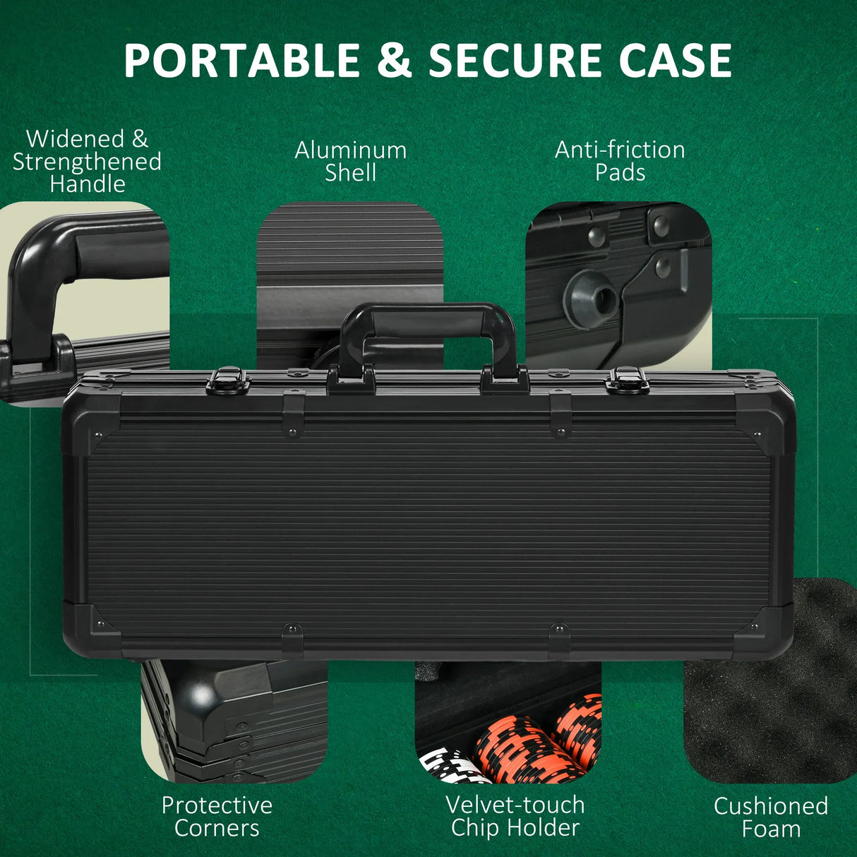 Casino-Quality Clay Poker Chip Set With Aluminum Case - Omega Lifestyles