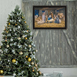 Nativity Framed Wood Paper Wall Art Decor - Omega Lifestyles