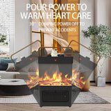 Portable Electric Freestanding 1500W Indoor Fireplace Heater - Omega Lifestyles