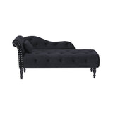 Velvet Tufted Armless Chaise Lounge With Pillow - Omega Lifestyles