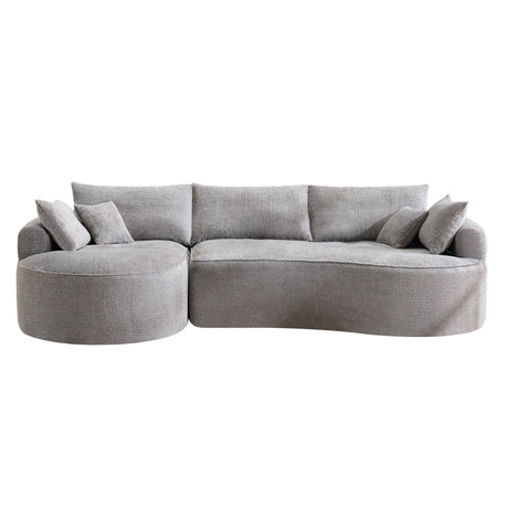 Minimalist Medium-Soft Chenille Foam 5-Seat Sofa - Omega Lifestyles