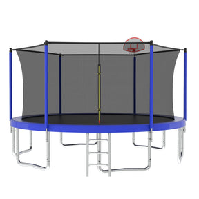 14FT Outdoor Kids Trampoline With Safety Enclosure Net - Omega Lifestyles