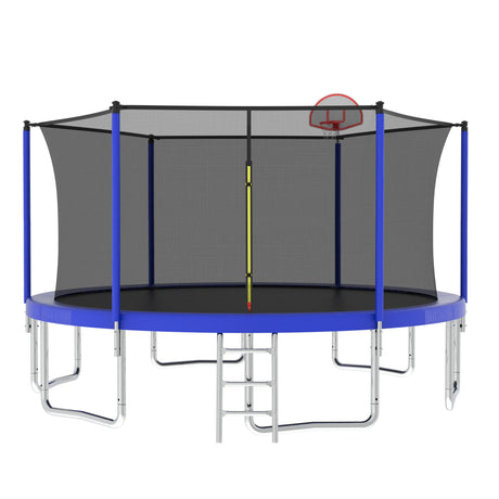 14FT Outdoor Kids Trampoline With Safety Enclosure Net - Omega Lifestyles