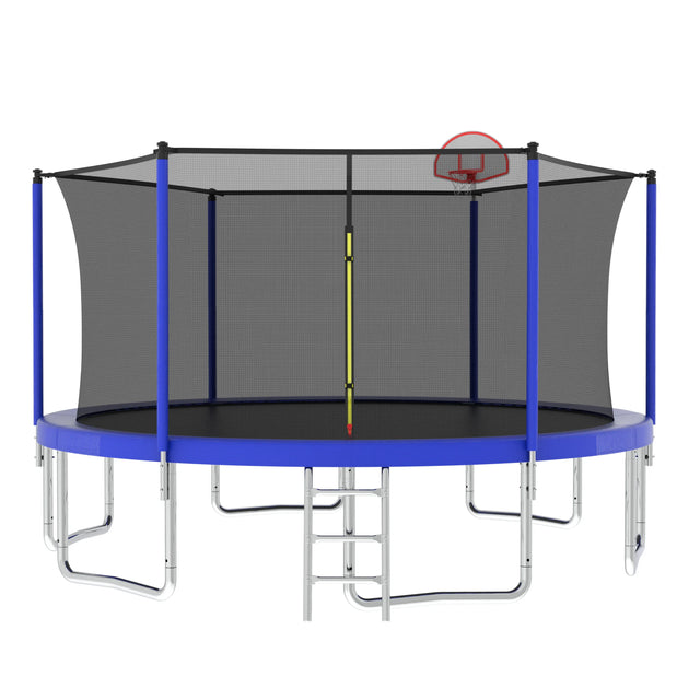 14FT Outdoor Kids Trampoline With Safety Enclosure Net - Omega Lifestyles