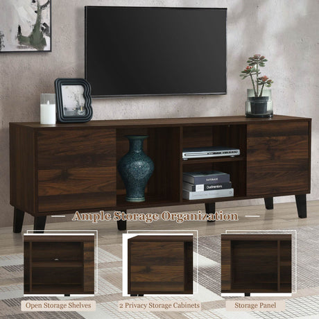 Mid Century Retro Particle Board TV Stand Console - Omega Lifestyles