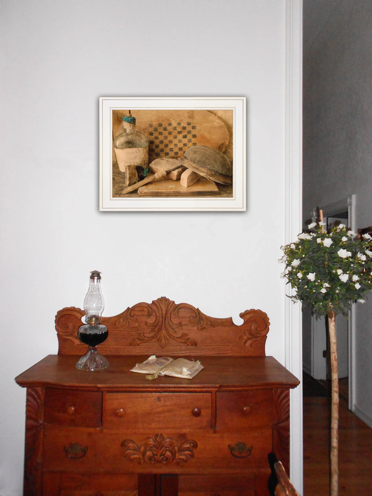 Ready to Hang Multicolor Vintage Apple Cider Framed Print - Omega Lifestyles