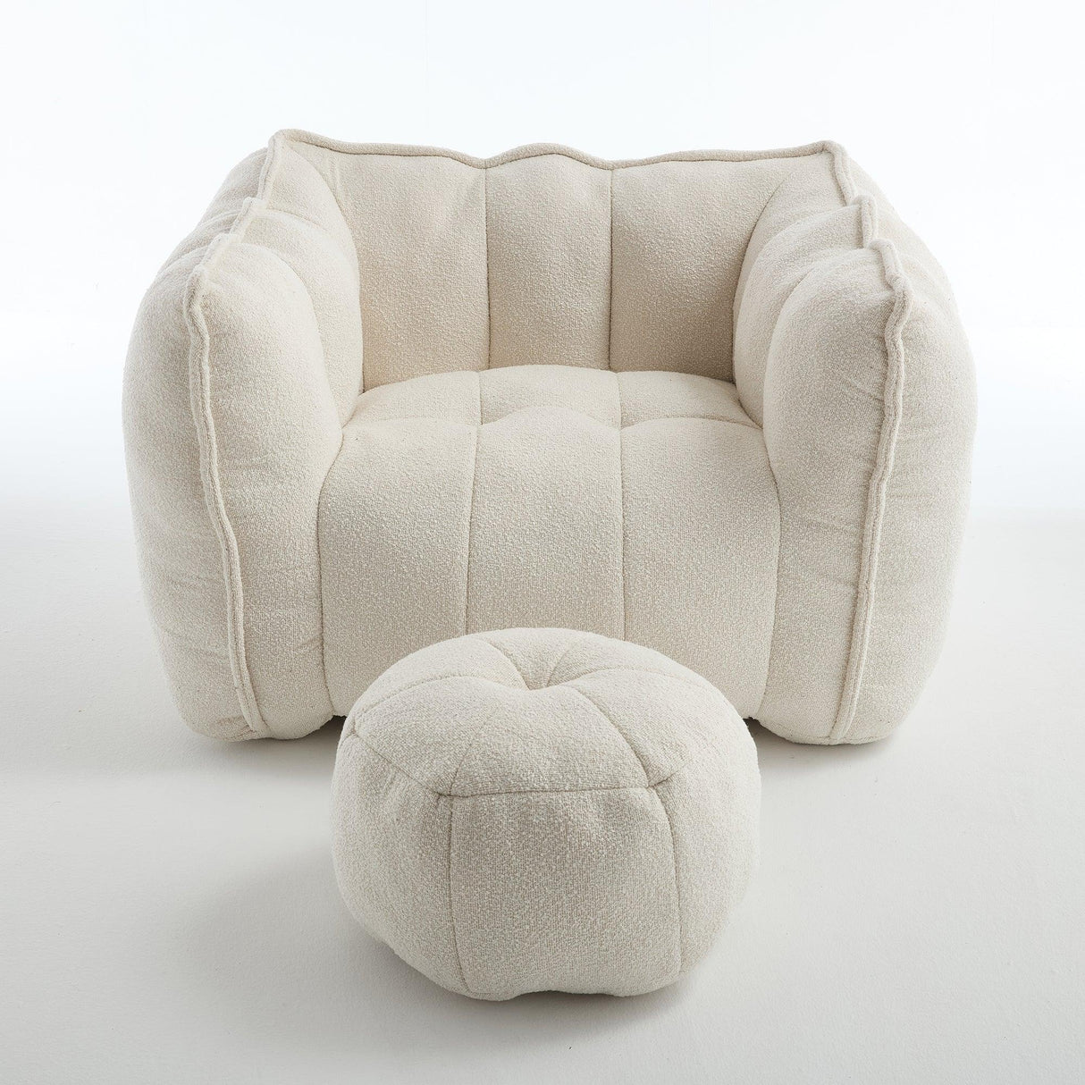 Soft Chenille Bean Bag Chair With High Resilient Foam - Omega Lifestyles