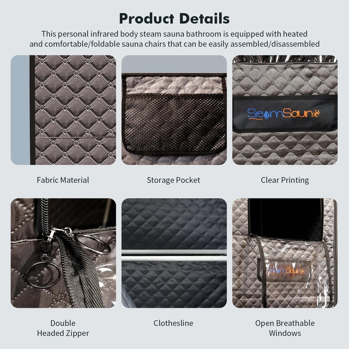 Portable Full-Size Steam Sauna Tent With Remote Control - Omega Lifestyles