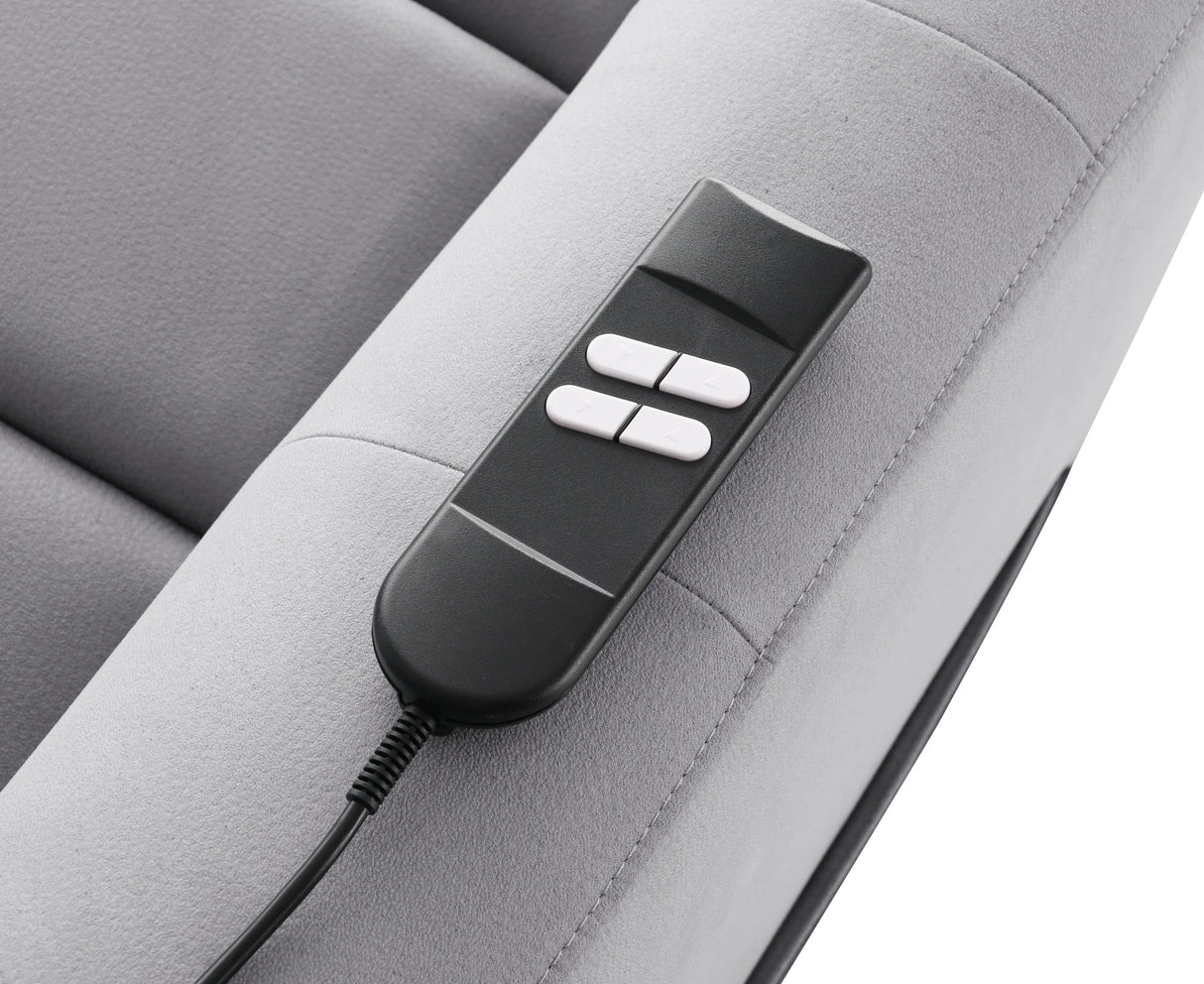 Power Motion Gray Faux Leather Reclining Massage Chair - Omega Lifestyles