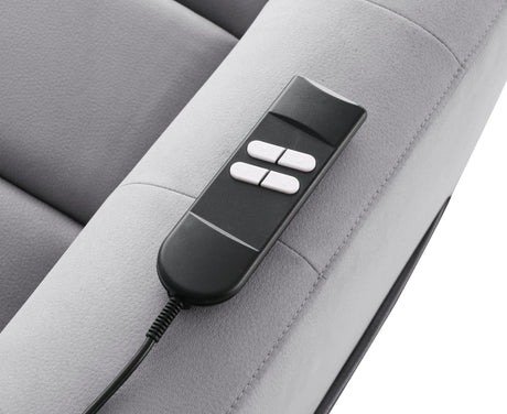 Power Motion Gray Faux Leather Reclining Massage Chair - Omega Lifestyles