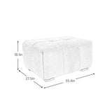 Blue Chenille Upholstered Modular Sofa With Ottoman - Omega Lifestyles