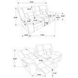 Taupe Upholstered 3-Piece Manual Reclining Living Room Set - Omega Lifestyles